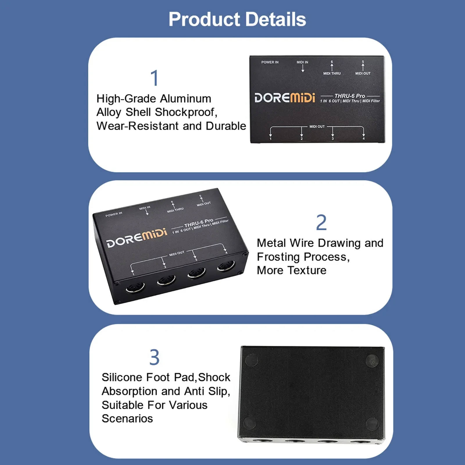 Pro Tools/logic Midi Router - 1-In-6 Thru Box W/ Channel Filters & Usb Output for Multi-Device Setups
Pro Tools/logic Midi Router - 1-In-6 Thru Box W/ Channel Filters & Usb Output for Multi-Device Setups