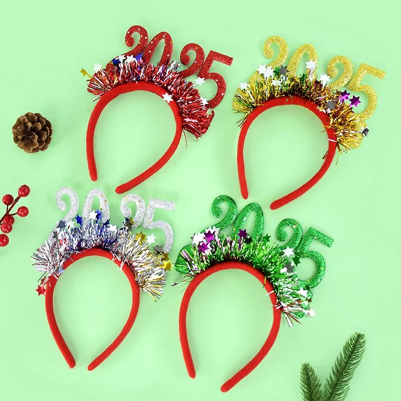 4 Colors 2025 Shining Headband Happy New Year Colorful Headwear Merry Christmas Bar Party Carnival Glitter Headpiece Photo Props
4 Colors 2025 Shining Headband Happy New Year Colorful Headwear Merry Christmas Bar Party Carnival Glitter Headpiece Photo Props