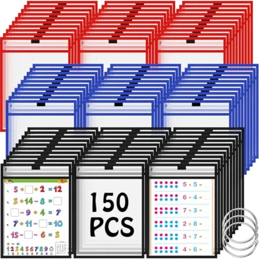 150 Pcs Dry Erase Pockets Bulk Reusable Job Ticket Holders Clear Plastic Sleeve Protector Work Order Sleeve Shop Ticket Holder
150 Pcs Dry Erase Pockets Bulk Reusable Job Ticket Holders Clear Plastic Sleeve Protector Work Order Sleeve Shop Ticket Holder