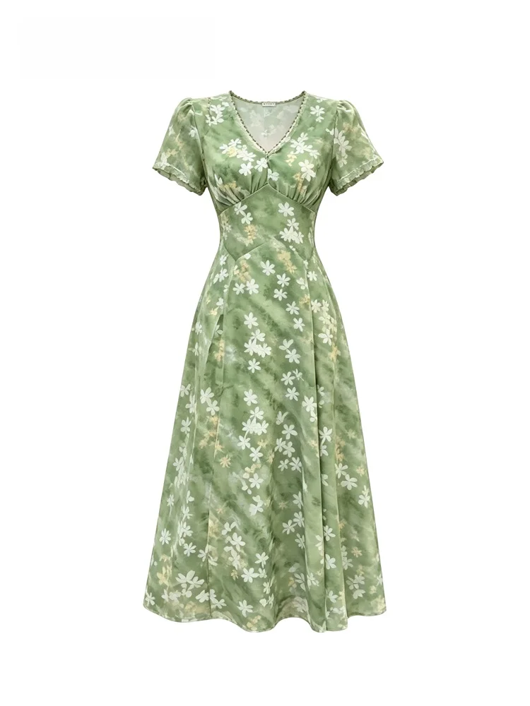 plus Size Women's Short Sleeve V-Neck Dress Korean Style Loose Fit Summer City Walk Fashionable A-Line Skirt for Plump Sister
plus Size Women's Short Sleeve V-Neck Dress Korean Style Loose Fit Summer City Walk Fashionable A-Line Skirt for Plump Sister
