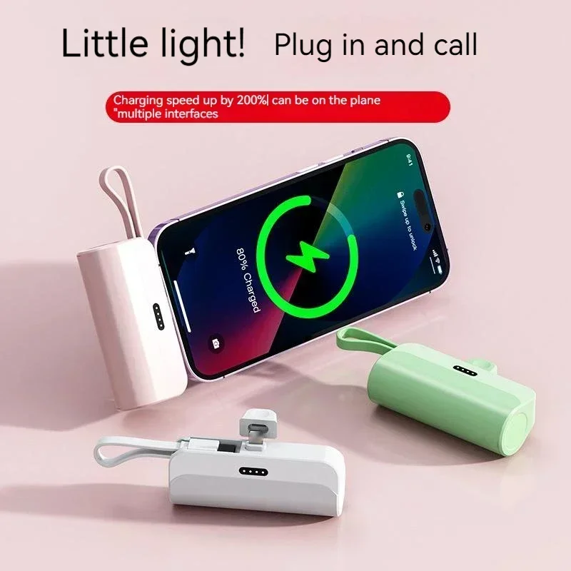 New 10000mAh Mini Small Power Bank for iPhone Xiaomi Huawei Portable Battery Charger Built-in Cables Type C
New 10000mAh Mini Small Power Bank for iPhone Xiaomi Huawei Portable Battery Charger Built-in Cables Type C