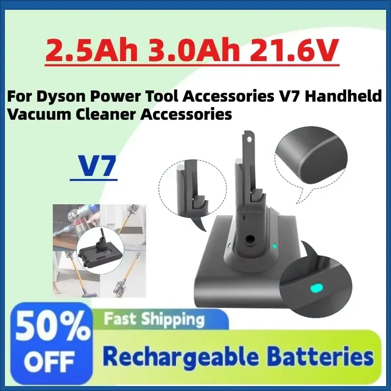 2.5Ah 3.0Ah 21.6V Lithium Battery Packs for Dyson Power Tool Accessories V7 Handheld Vacuum Cleaner Accessories
2.5Ah 3.0Ah 21.6V Lithium Battery Packs for Dyson Power Tool Accessories V7 Handheld Vacuum Cleaner Accessories