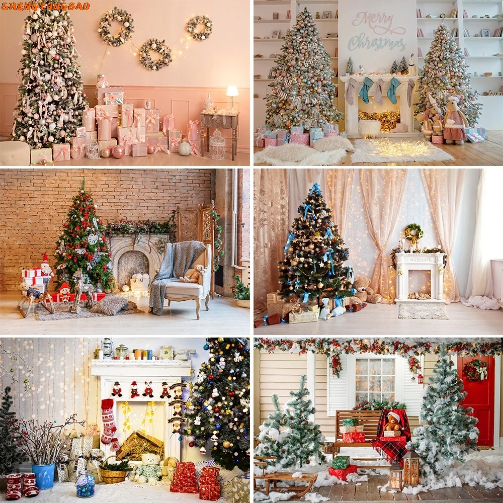 Christmas Photography Background Christmas Tree Fireplace Family Party Home Decor Baby Portrait Photo Studio Backdrop
Christmas Photography Background Christmas Tree Fireplace Family Party Home Decor Baby Portrait Photo Studio Backdrop