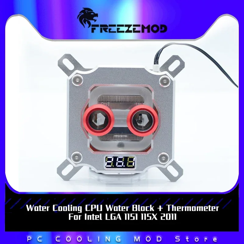 FREEZEMOD водяной охлаждающий блок процессора + термометр для процессора Intel LGA 1151 115X 2011, жидкостный охладитель, UPR-2018
FREEZEMOD водяной охлаждающий блок процессора + термометр для процессора Intel LGA 1151 115X 2011, жидкостный охладитель, UPR-2018