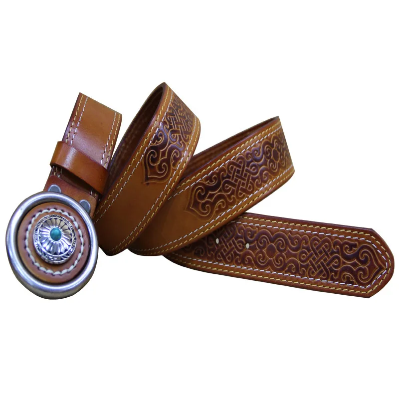 Retro unisex first-layer cowhide embossed personalized trendy versatile men's belt
Retro unisex first-layer cowhide embossed personalized trendy versatile men's belt