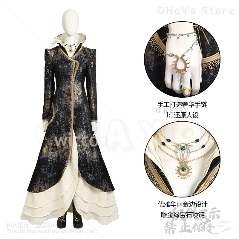 Wicked Anime Movie Cosplay Madame Morrible Costume Exquisite Embroidery Queen Dress Suit Halloween Party Outfit Woman Customized
Wicked Anime Movie Cosplay Madame Morrible Costume Exquisite Embroidery Queen Dress Suit Halloween Party Outfit Woman Customized