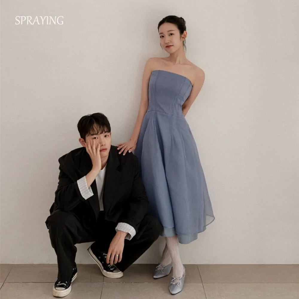 TULX Простое синее вечернее платье Корейская фотосессия без бретелек без рукавов свадебное вечернее платье трапециевидной формы чайной длины корсет по индивидуальному заказу
TULX Простое синее вечернее платье Корейская фотосессия без бретелек без рукавов свадебное вечернее платье трапециевидной формы чайной длины корсет по индивидуальному заказу