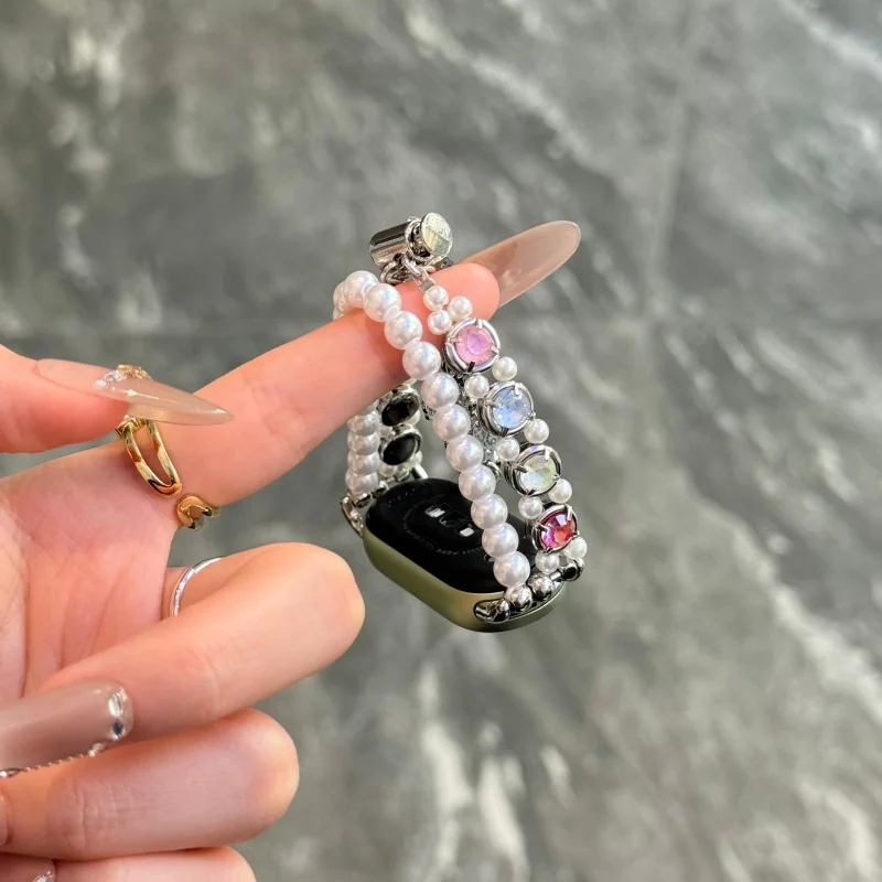 Pearl Diamond Double Chain Suitable for Xiaomi Band 8Pro/9Pro,For Mi band 3/4/5/6/7,8/8NFC/9/9NFC/10/10NFC,For Redmi Watch5/4
Pearl Diamond Double Chain Suitable for Xiaomi Band 8Pro/9Pro,For Mi band 3/4/5/6/7,8/8NFC/9/9NFC/10/10NFC,For Redmi Watch5/4