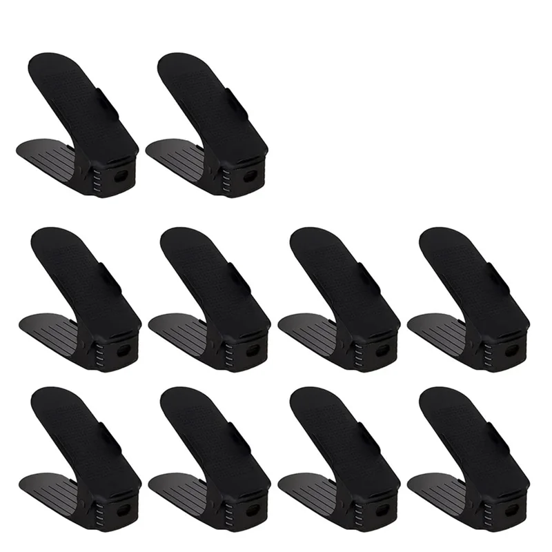 A36T-10PCS Double Layer Space Saving Shoe Rack Storage Holder Non-Slip Storage Idea, Black
A36T-10PCS Double Layer Space Saving Shoe Rack Storage Holder Non-Slip Storage Idea, Black