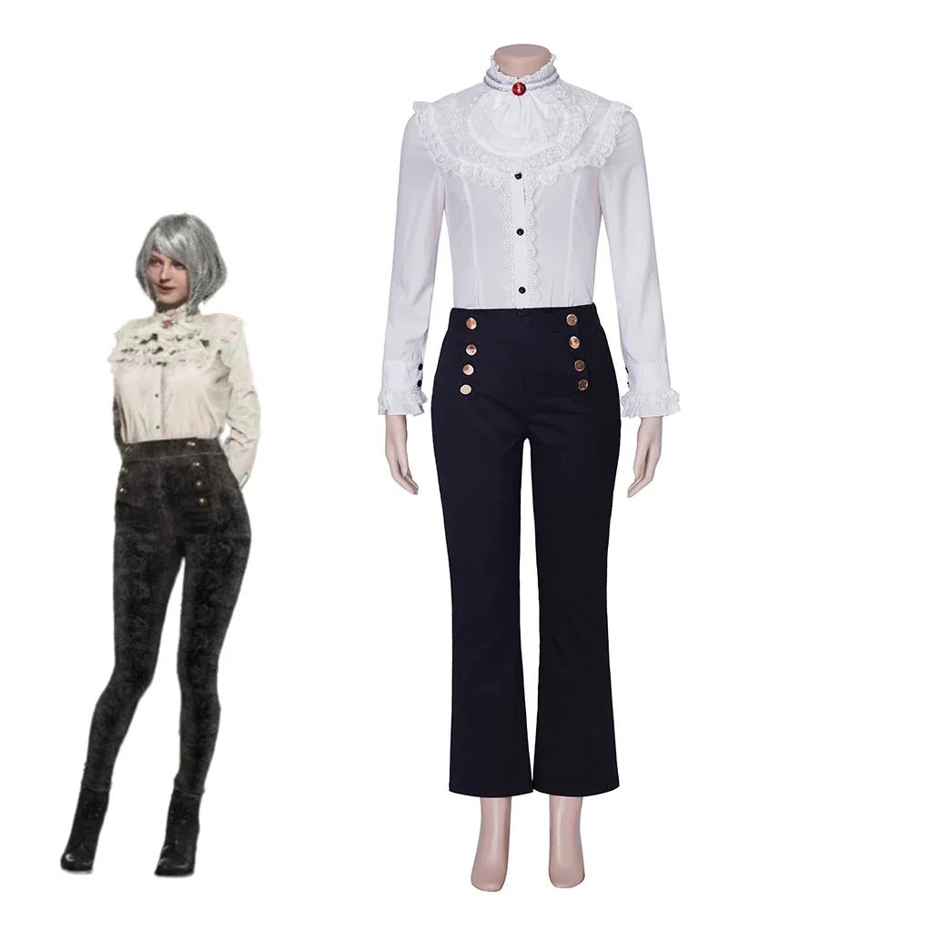 Ashley Graham Cosplay Remake Costume Women Simple Elegant White Shirt Pants Agent Uniform Suit Halloween Business Party Outfits
Ashley Graham Cosplay Remake Costume Women Simple Elegant White Shirt Pants Agent Uniform Suit Halloween Business Party Outfits