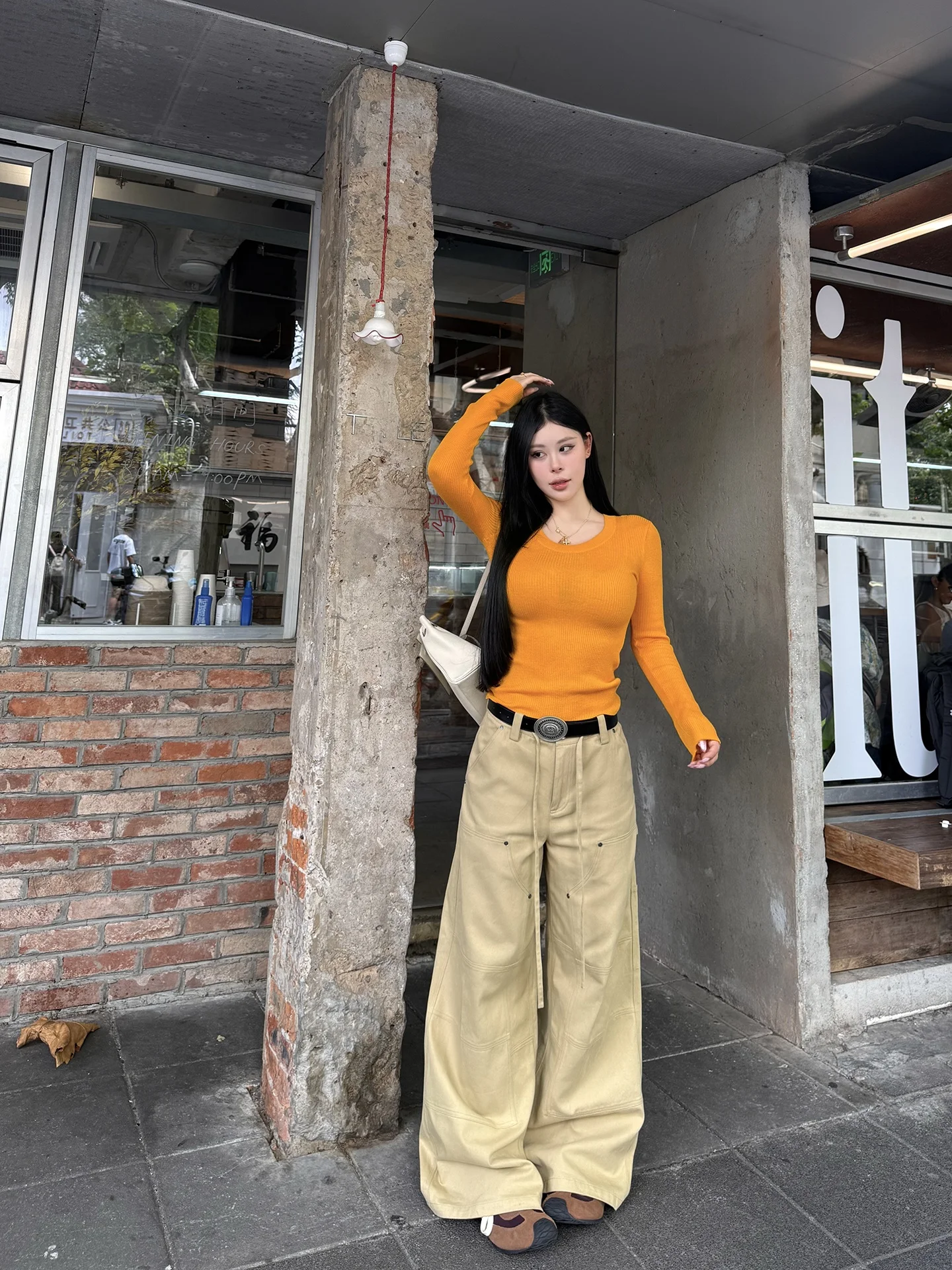 Loose Wide Leg Casual Pants Women's Retro Hot Girl Slimming Workwear Spring New Style Blackzaixianqi Ladies Cotton Pants
Loose Wide Leg Casual Pants Women's Retro Hot Girl Slimming Workwear Spring New Style Blackzaixianqi Ladies Cotton Pants