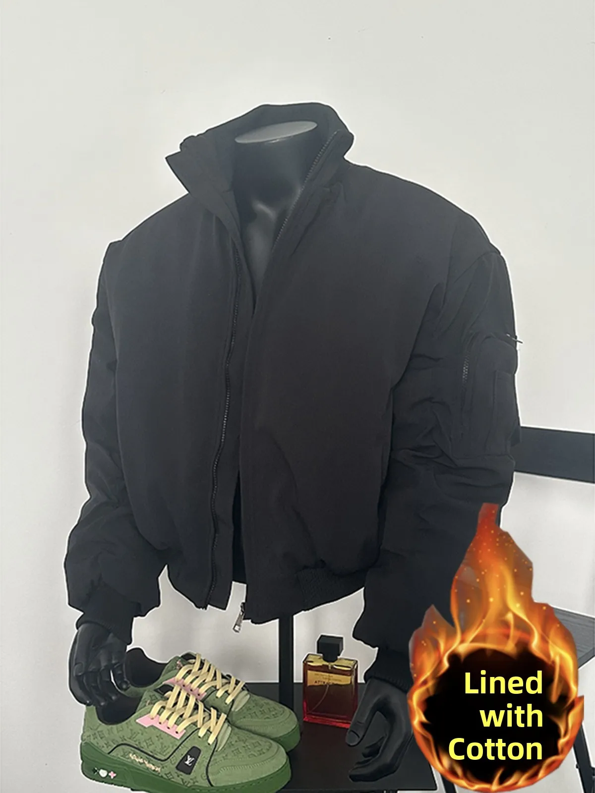 Bla ort Flight Jaet Coat Men's Autumn Winter American Retro Bomber Cotton Clothes Trendy Loose Fit Long Sve Baseball...
Bla ort Flight Jaet Coat Men's Autumn Winter American Retro Bomber Cotton Clothes Trendy Loose Fit Long Sve Baseball...