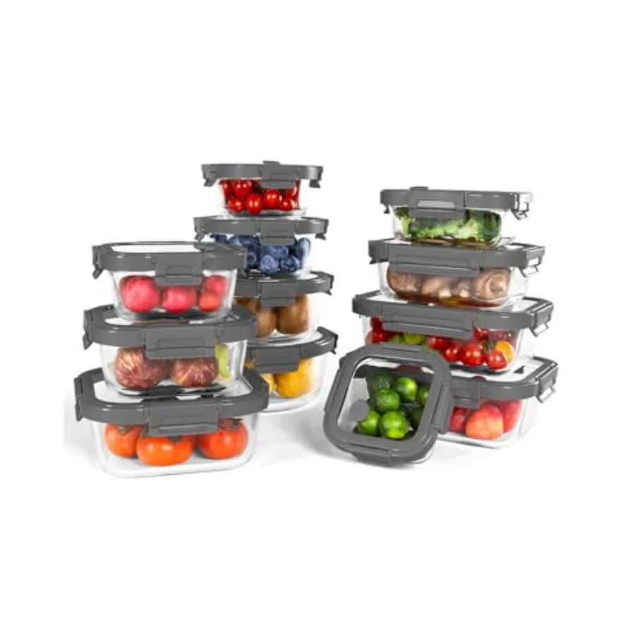 12-Pack Glass Containers with Tempered Lids Borosilicate Oven-Safe -4°F~950°F Airtight BPA-Free Multi-Size for Meal Prep Dishwa
12-Pack Glass Containers with Tempered Lids Borosilicate Oven-Safe -4°F~950°F Airtight BPA-Free Multi-Size for Meal Prep Dishwa