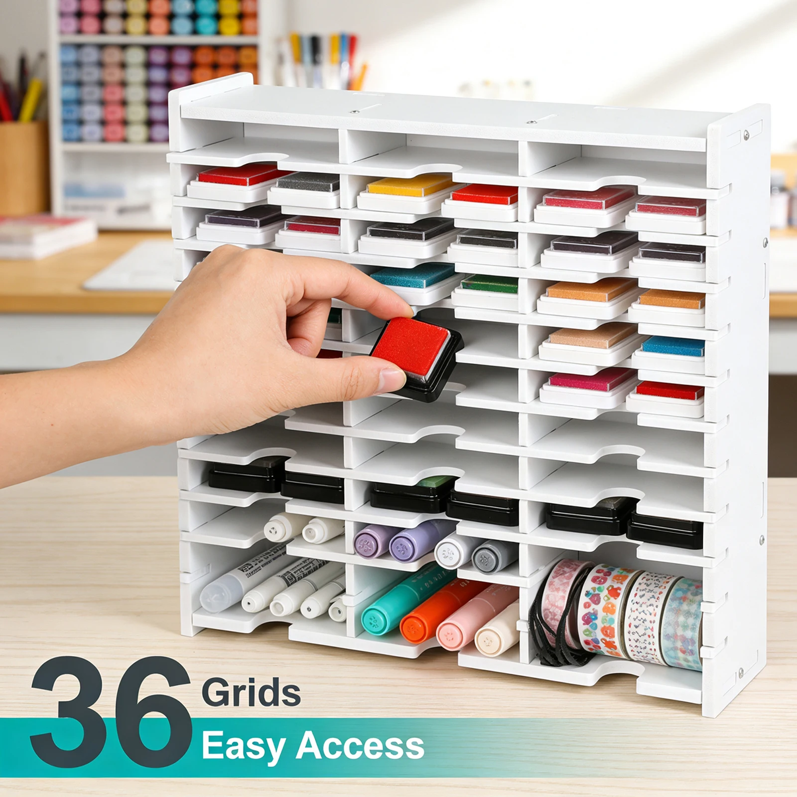 12/36 Slots Ink Pad Printing Storage Box Large Capacity Stamp Pad Organizer Painting Tray Rack Handmade Supplies Storage Shelf
12/36 Slots Ink Pad Printing Storage Box Large Capacity Stamp Pad Organizer Painting Tray Rack Handmade Supplies Storage Shelf