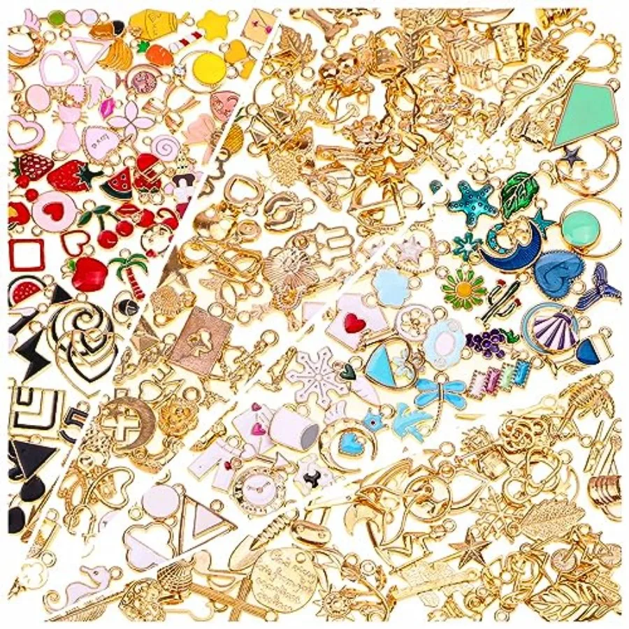 200Pcs Charms for Jewelry Making, Assorted Wholesale Mixed Bulk Metal Earring Bangle Charms for DIY Necklace Bracelet Jewelry M
200Pcs Charms for Jewelry Making, Assorted Wholesale Mixed Bulk Metal Earring Bangle Charms for DIY Necklace Bracelet Jewelry M
