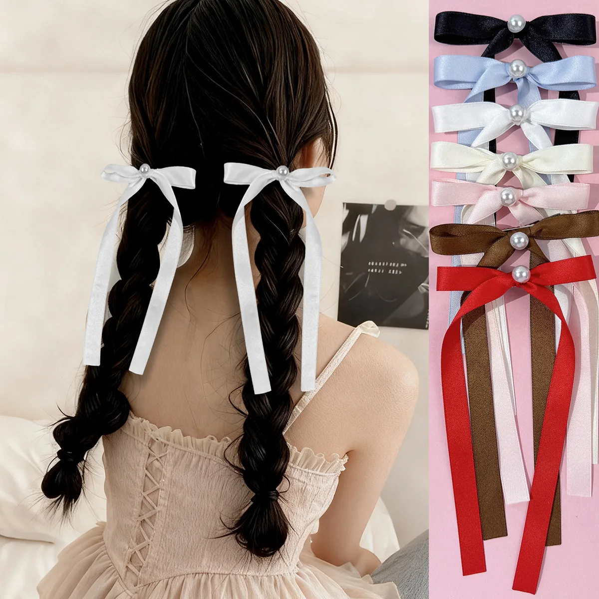 72pc=36 pair Ballet Style Long Tassel Bow Hair Clips Pearl Side Barrettes for Girls And Women Bulk Pack Hair Accessories
72pc=36 pair Ballet Style Long Tassel Bow Hair Clips Pearl Side Barrettes for Girls And Women Bulk Pack Hair Accessories