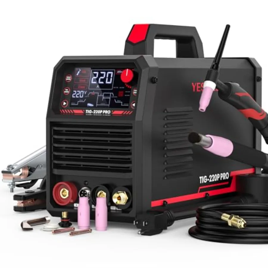 TIG welding machine for industrial use aluminum alloy body black color 5-in-1 functionality with pulse and dual voltage support
TIG welding machine for industrial use aluminum alloy body black color 5-in-1 functionality with pulse and dual voltage support