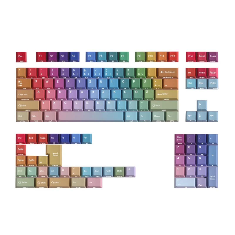 AT82-Cherry Keycap For Mechanical Keyboard Gradient Rainbow Keycaps PBT Shine Through Side Design
AT82-Cherry Keycap For Mechanical Keyboard Gradient Rainbow Keycaps PBT Shine Through Side Design