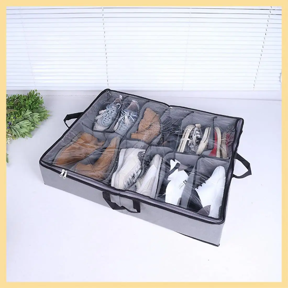 GOOD-Under Bed Shoe Storage Organizer, Foldable Fabric Shoes Container Box With Clear Cover See Through Window Storage Bag
GOOD-Under Bed Shoe Storage Organizer, Foldable Fabric Shoes Container Box With Clear Cover See Through Window Storage Bag