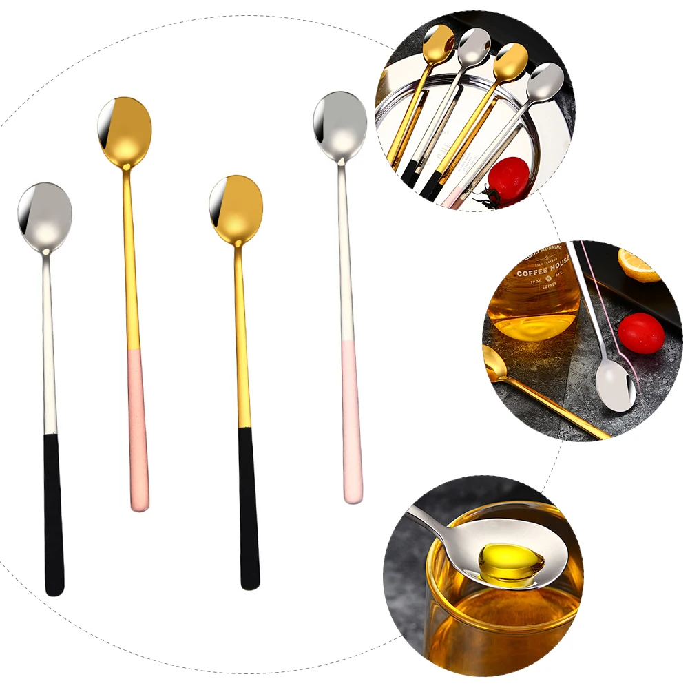 4 Pcs Stainless Steel Ice Spoon Kitchen Gadget Rustless Teaspoon Coffee Stirring Mixing Condiment Cream
4 Pcs Stainless Steel Ice Spoon Kitchen Gadget Rustless Teaspoon Coffee Stirring Mixing Condiment Cream