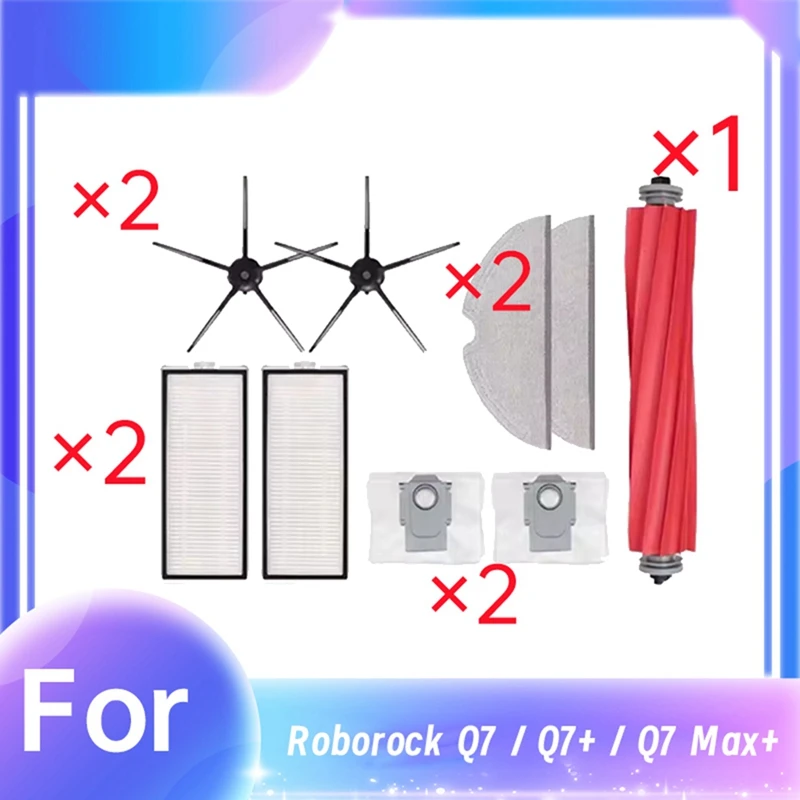 9 Pcs For Roborock Q7 / Q7+ / Q7 Max+ Sweeping Robot Main Side Brush Mop Filter Dust Bag Set Cleaner Parts Replacement
9 Pcs For Roborock Q7 / Q7+ / Q7 Max+ Sweeping Robot Main Side Brush Mop Filter Dust Bag Set Cleaner Parts Replacement
