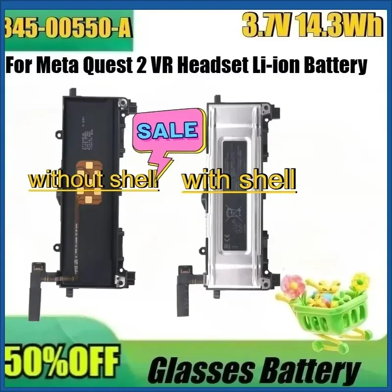 New For Meta Quest 2 VR Headset 3.85V 14.3Wh Li-ion Batteries Replacement Part Accessories Battery New 345-00550-A Battery
New For Meta Quest 2 VR Headset 3.85V 14.3Wh Li-ion Batteries Replacement Part Accessories Battery New 345-00550-A Battery