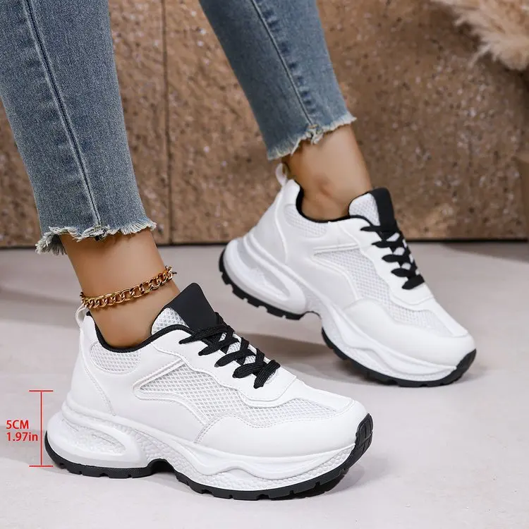 Spring Summer New Sports Shoes for Woman 2026 New Fashion Casual Platform Shoes Female Lace Designer White Mesh Sneakers Woman
Spring Summer New Sports Shoes for Woman 2026 New Fashion Casual Platform Shoes Female Lace Designer White Mesh Sneakers Woman