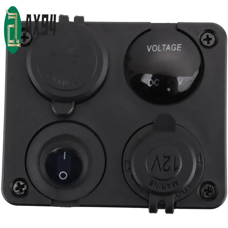 AX94-Marine Boat RV 12V Charger Socket Panel 4 In 1 DC Power 12V Outlet Panel With Toggle Switch
AX94-Marine Boat RV 12V Charger Socket Panel 4 In 1 DC Power 12V Outlet Panel With Toggle Switch