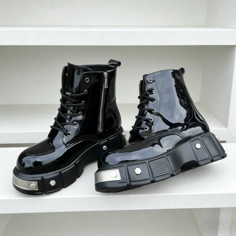 Large Size Metal Decoration Men's Motorcycle Boots Fashion Chunky Heel Platform Runway Ankle Boots Outdoor Gothic Unisex Shoes
Large Size Metal Decoration Men's Motorcycle Boots Fashion Chunky Heel Platform Runway Ankle Boots Outdoor Gothic Unisex Shoes