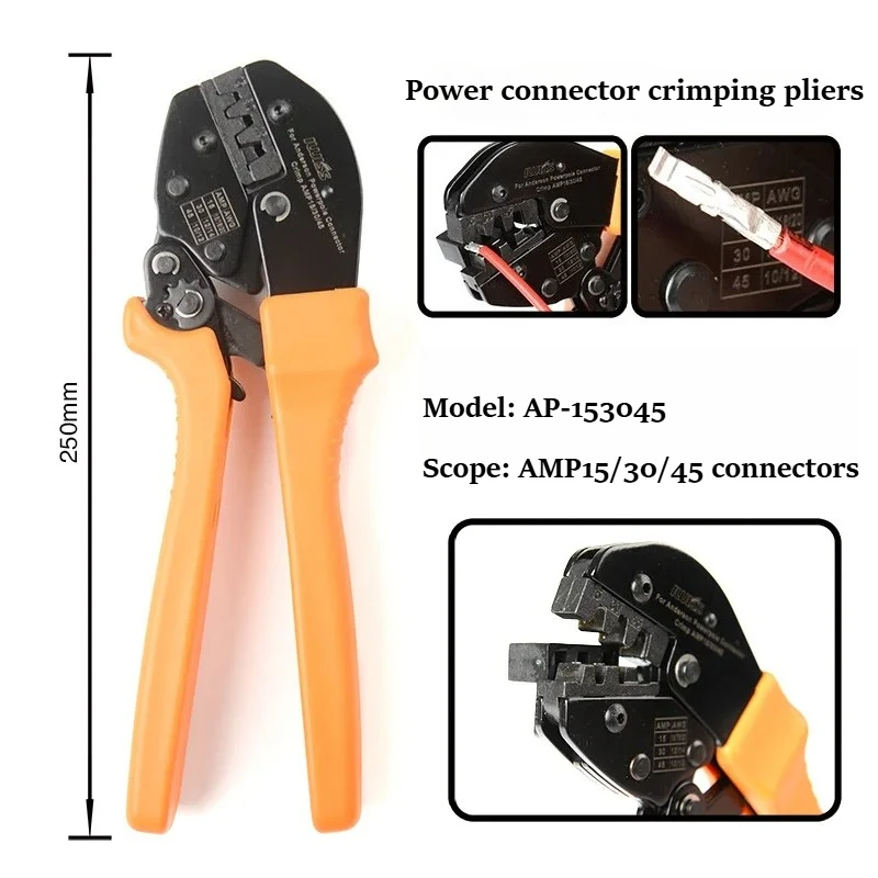 AP-153045A Ratchet Crimping Tool For Anderson Powerpole 15/30/45AMP Cable Plug Terminal Crimper
AP-153045A Ratchet Crimping Tool For Anderson Powerpole 15/30/45AMP Cable Plug Terminal Crimper
