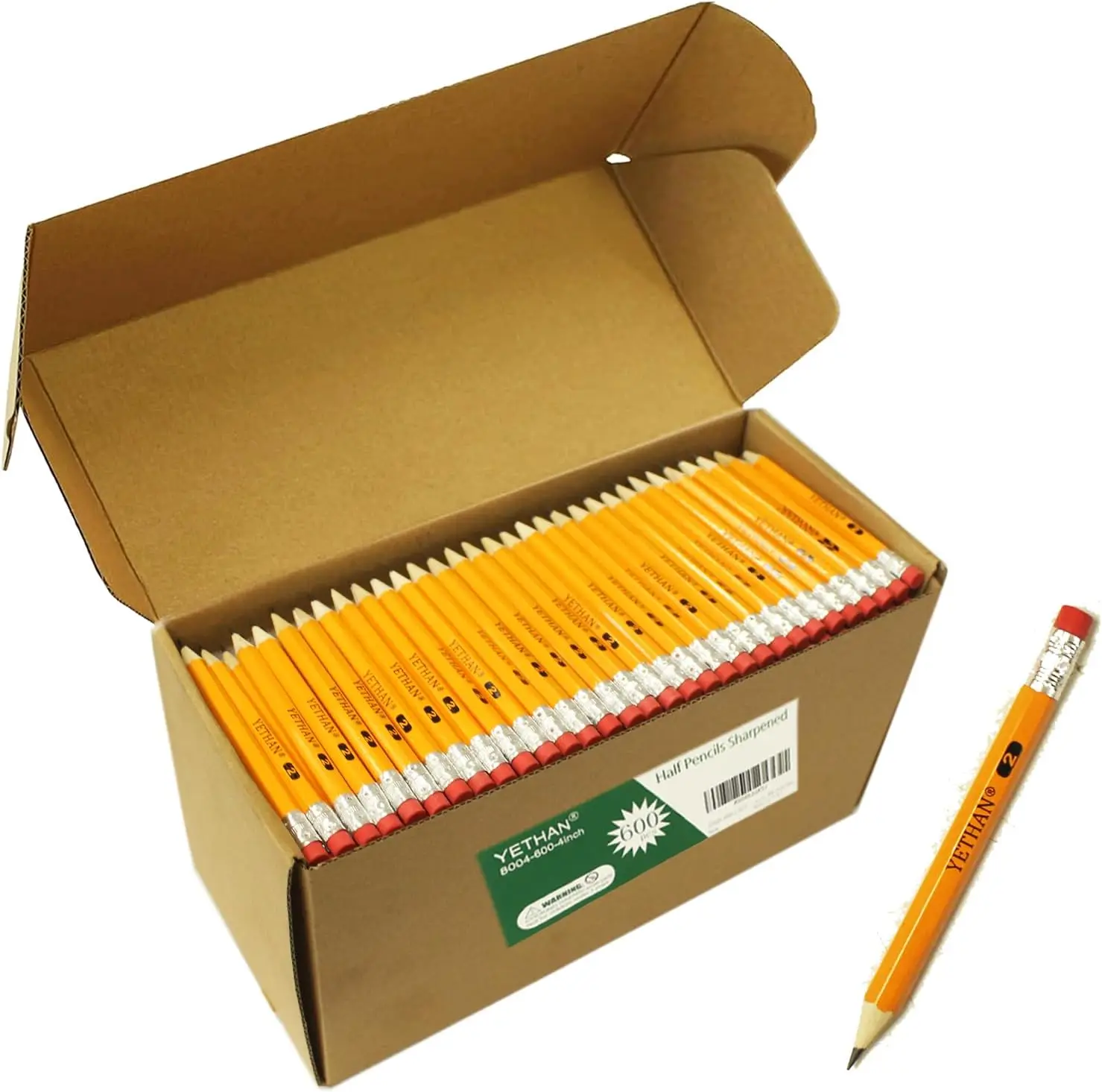 600Pcs Golf Pencils with Eraser Tops, Hexagon Half Wooden Pre Sharpened HB 4" Mini for School Office
600Pcs Golf Pencils with Eraser Tops, Hexagon Half Wooden Pre Sharpened HB 4" Mini for School Office