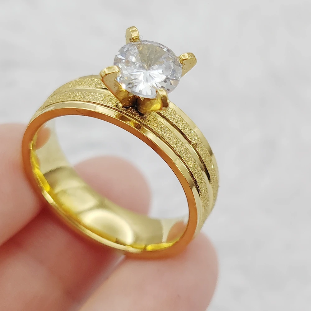 Classic American Design Surgical Steel Jewellery Promise Wedding Rings Couple Engagement Rings For Women
Classic American Design Surgical Steel Jewellery Promise Wedding Rings Couple Engagement Rings For Women