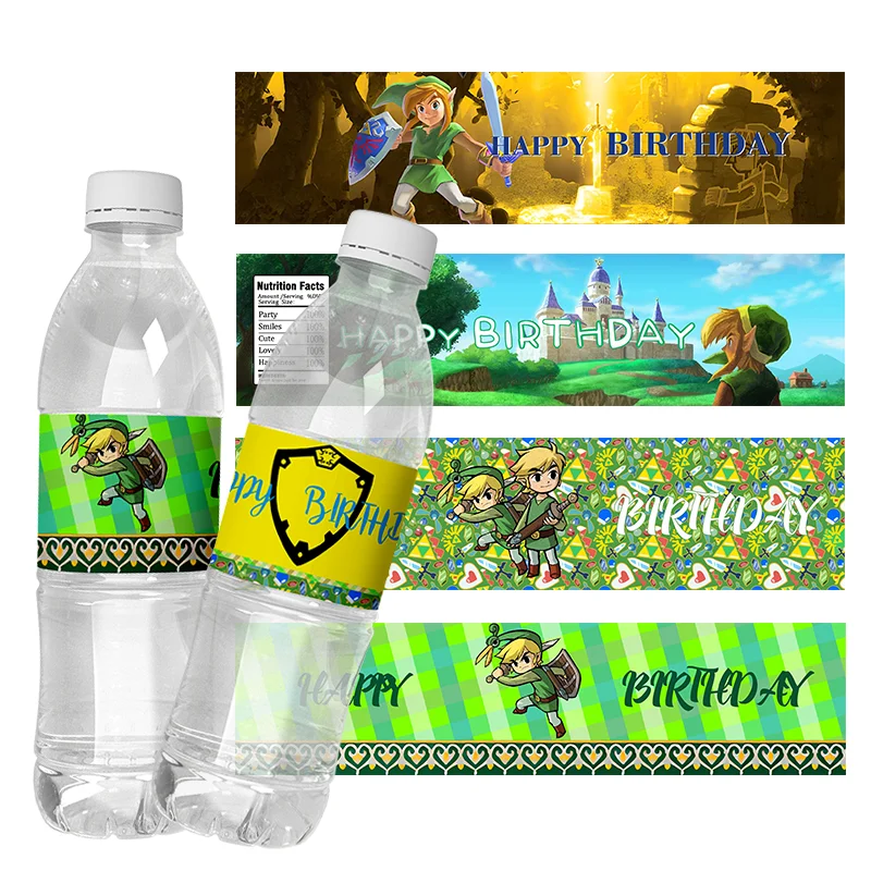 6pcs Birthday Party Water Bottle self-adhesive Stickers Cartoon Game Zelda Theme Baby Shower Mineral Water Bottle Label Stickers
6pcs Birthday Party Water Bottle self-adhesive Stickers Cartoon Game Zelda Theme Baby Shower Mineral Water Bottle Label Stickers