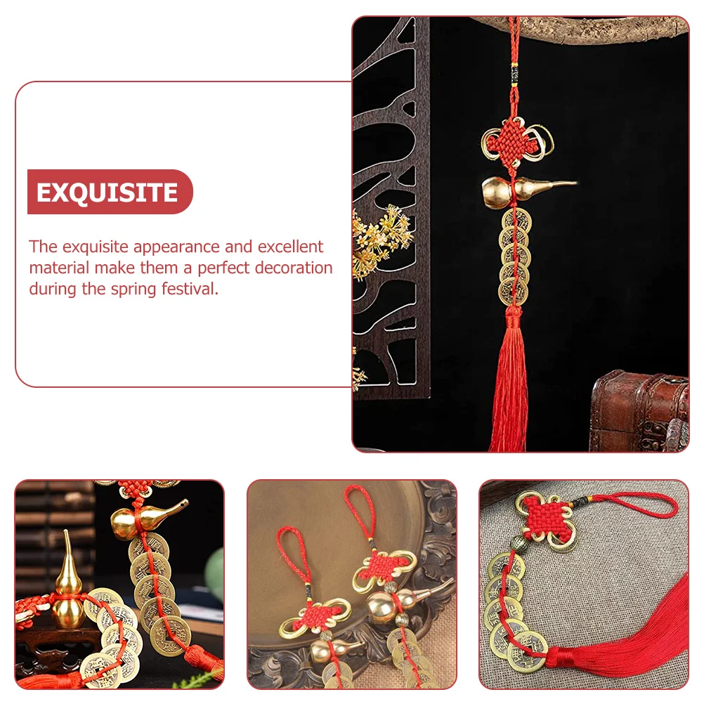 2Pcs Chinese Style Coin Gourd Tassel Hanging Ornaments Spring Festival Decoration New Year Pendant Front Door Bonsai Hanging
2Pcs Chinese Style Coin Gourd Tassel Hanging Ornaments Spring Festival Decoration New Year Pendant Front Door Bonsai Hanging