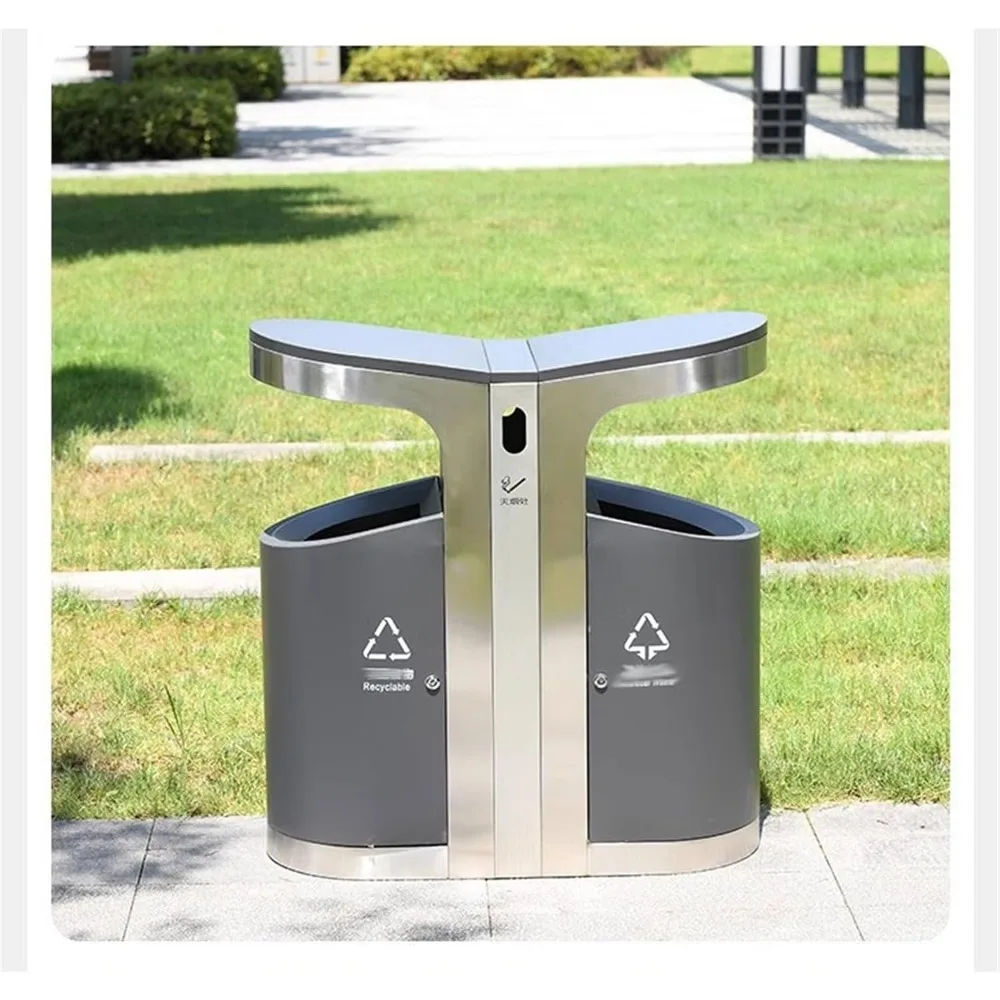Outdoor Trash Can City Outdoor Bins Stainless Steel Commercial Large Capacity Municipal Streets Classified Waste Bins
Outdoor Trash Can City Outdoor Bins Stainless Steel Commercial Large Capacity Municipal Streets Classified Waste Bins