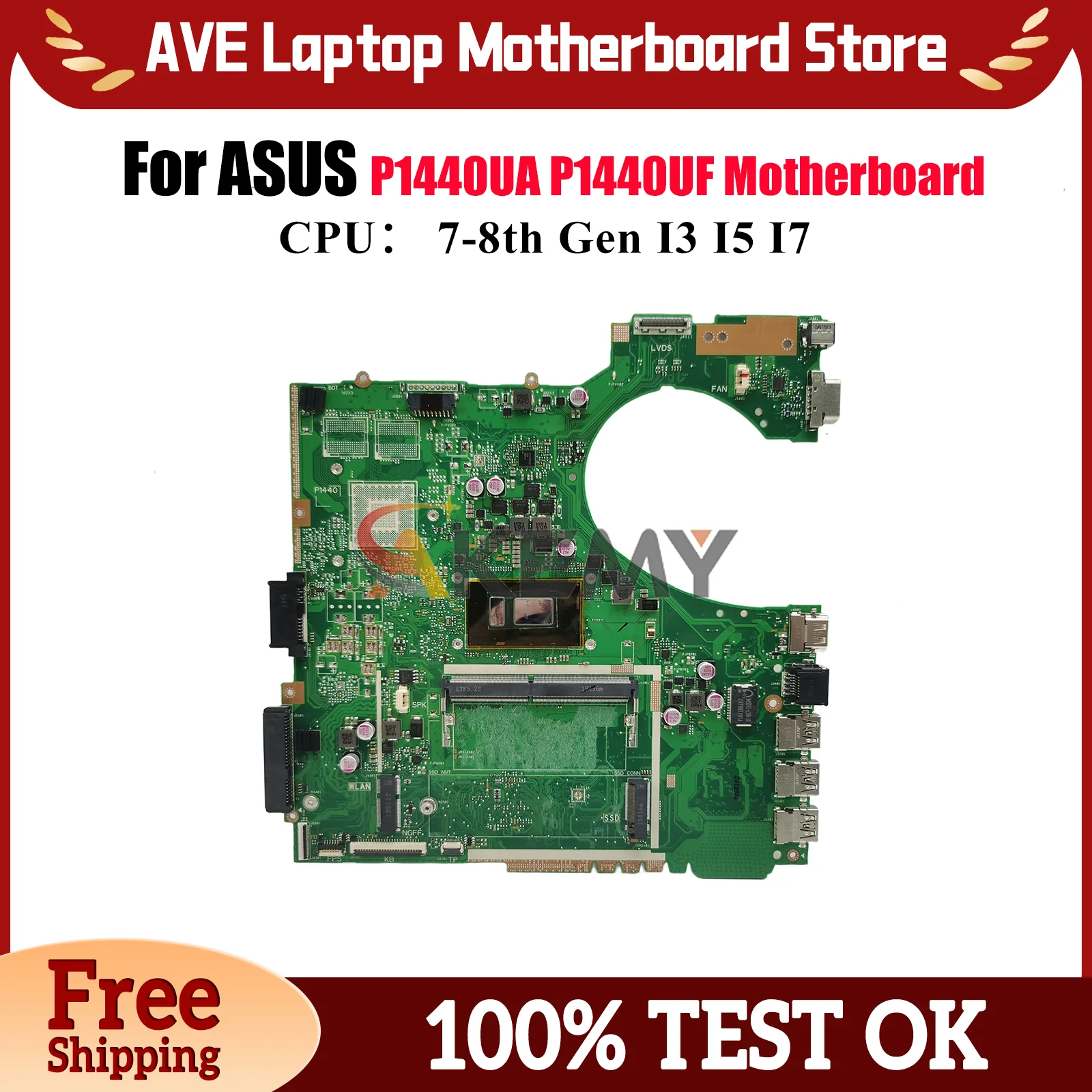 P1440UA Материнская плата для ноутбука ASUS ProArt P1440UA P1440U P1440UF Материнская плата для ноутбука с процессором I3 I5 I7 100% тестирование ОК быстрая доставка 
P1440UA Материнская плата для ноутбука ASUS ProArt P1440UA P1440U P1440UF Материнская плата для ноутбука с процессором I3 I5 I7 100% тестирование ОК быстрая доставка