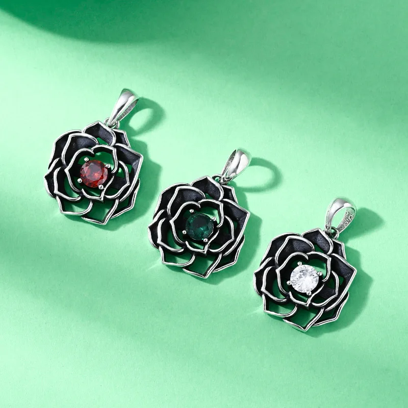 S925 sterling silver jewelry retro thai silver men and women casualstylish rose pendant pop necklace pendant
S925 sterling silver jewelry retro thai silver men and women casualstylish rose pendant pop necklace pendant