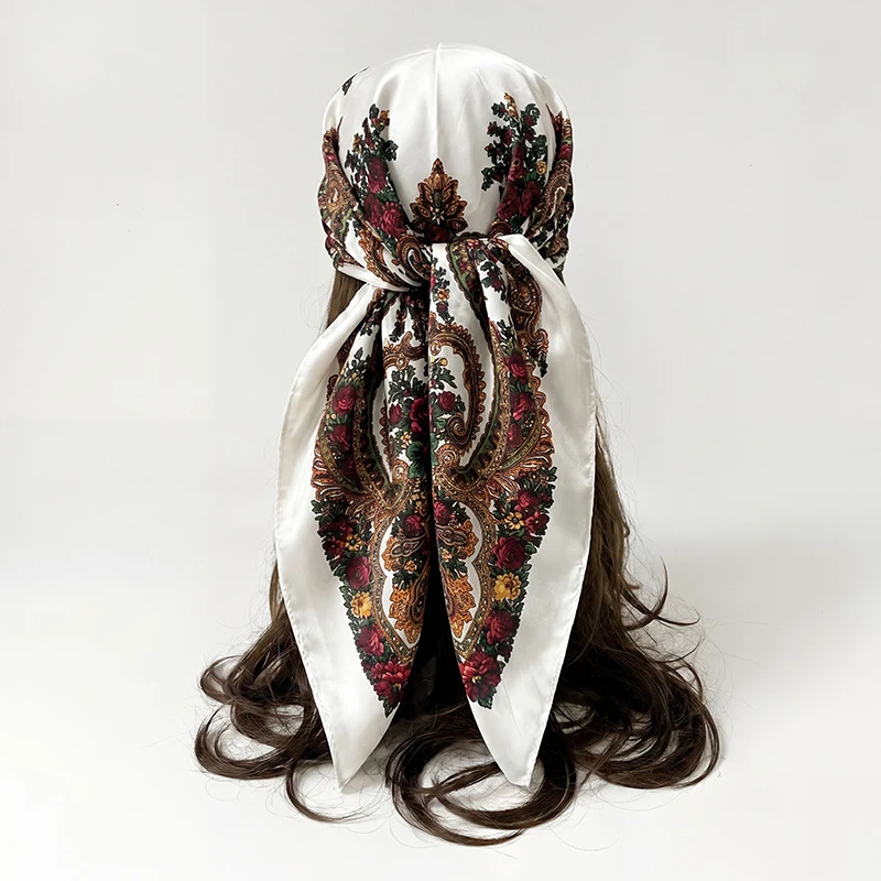 Fashion Satin Square Scarf Women Summer Hijab Vintage Paisley Floral Print Neck Wrap Headband Lightweight Daily Shawl for Travel
Fashion Satin Square Scarf Women Summer Hijab Vintage Paisley Floral Print Neck Wrap Headband Lightweight Daily Shawl for Travel