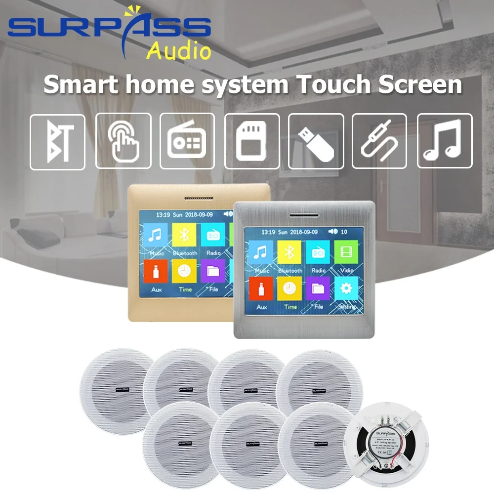 Digital Stereo Music Receiver Sound Amplifier 3.5 Inch HD Touch Screen Bluetooth Wall Mounted with Ceiling Speaker for Gym
Digital Stereo Music Receiver Sound Amplifier 3.5 Inch HD Touch Screen Bluetooth Wall Mounted with Ceiling Speaker for Gym