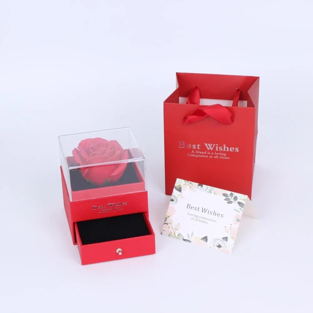 New Red Rose Jewelry Box Storage Soap Flower Flower Gifts Box with Greeting Card Packaging Box Valentine's Day
New Red Rose Jewelry Box Storage Soap Flower Flower Gifts Box with Greeting Card Packaging Box Valentine's Day