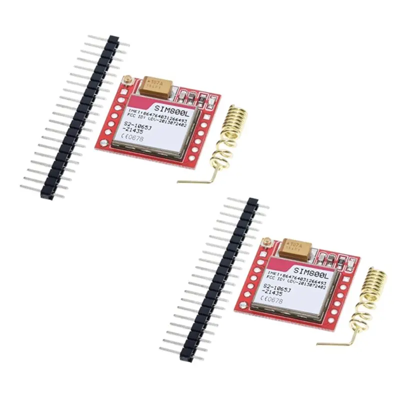 FEDI-2PCS Mini Smallest SIM800L GPRS GSM Module Microsim Card Core Wireless Board Quad-Band TTL Serial Port With Antenna
FEDI-2PCS Mini Smallest SIM800L GPRS GSM Module Microsim Card Core Wireless Board Quad-Band TTL Serial Port With Antenna