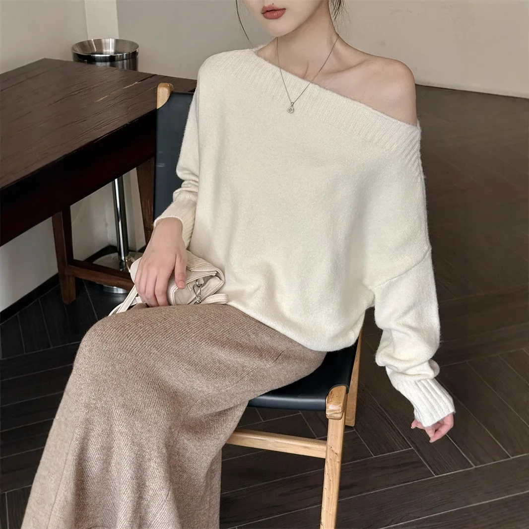 Pullovers Women Sweaters Off Shoulder Tops Full Sleeve Jumpers Y2k Streetwear Elegant Splice Knit Work Autumn Winter 2026
Pullovers Women Sweaters Off Shoulder Tops Full Sleeve Jumpers Y2k Streetwear Elegant Splice Knit Work Autumn Winter 2026