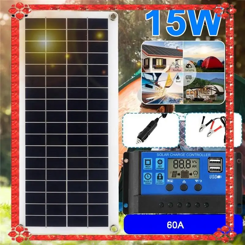 24-Hour Delivery 15W Solar Panel 12-18V Solar Cell Solar Panel For Phone RV Car MP3 PAD Charger Outdoor Battery Supply
24-Hour Delivery 15W Solar Panel 12-18V Solar Cell Solar Panel For Phone RV Car MP3 PAD Charger Outdoor Battery Supply
