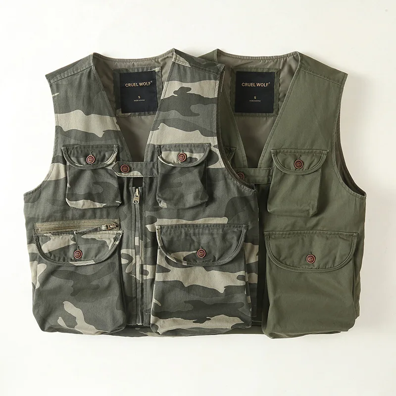 2025 Autumn New Camouflage Outdoor Cargo Vest Men's Mountaineering and Camping Multi-function Tactical Photography Fishing Tops
2025 Autumn New Camouflage Outdoor Cargo Vest Men's Mountaineering and Camping Multi-function Tactical Photography Fishing Tops