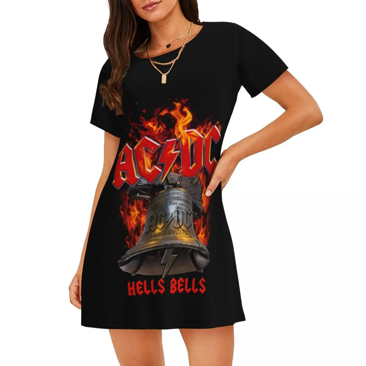 Custom Cool AC DC Rock Roll Women Short Sleeve Nightdress Pullover Nightgown For Sleeping Nightgown
Custom Cool AC DC Rock Roll Women Short Sleeve Nightdress Pullover Nightgown For Sleeping Nightgown