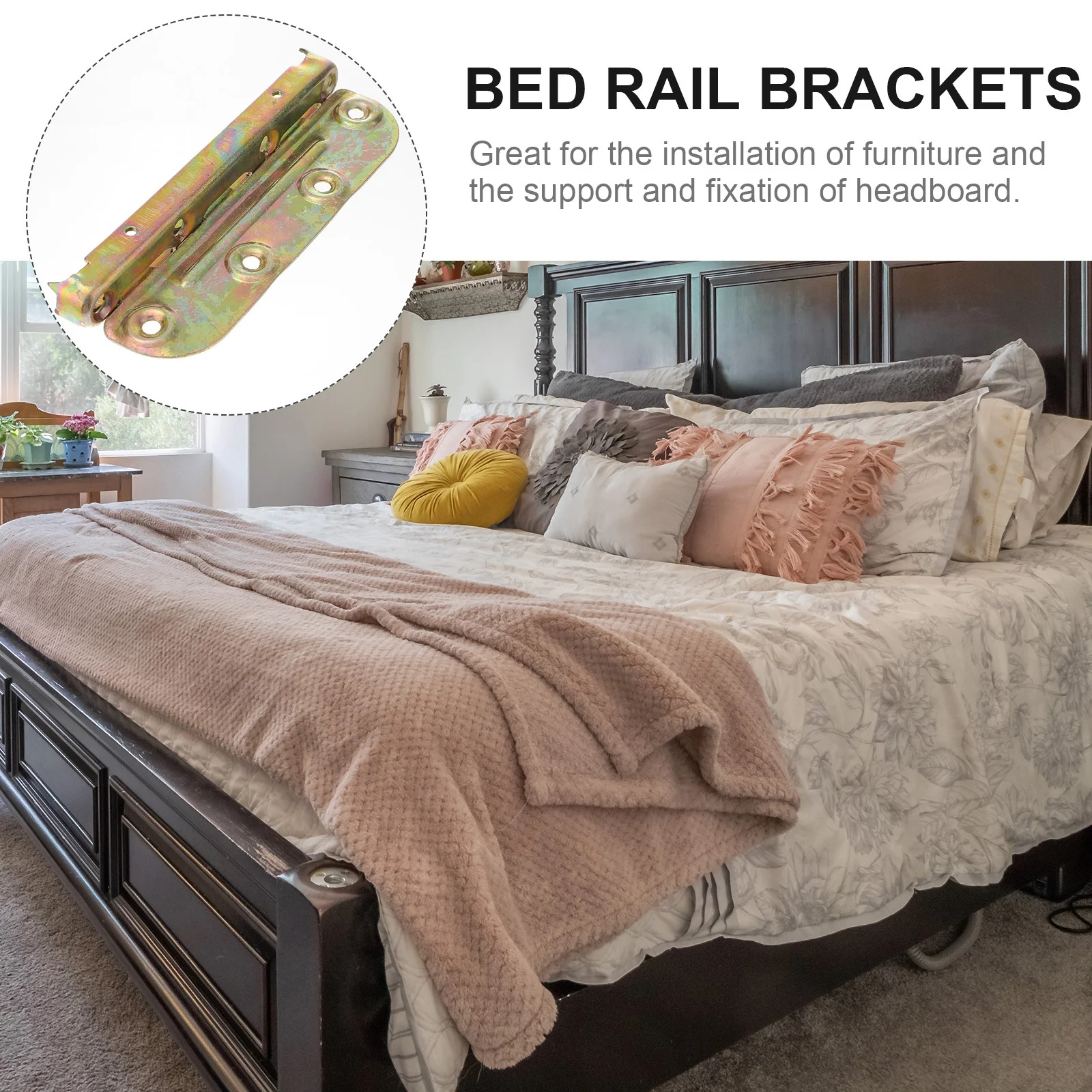 4Sets Long Life Span Bed Frame Brackets Corrosion Resistant Iron Bed Rail Fasteners Headboard Brackets Headboard Bracket
4Sets Long Life Span Bed Frame Brackets Corrosion Resistant Iron Bed Rail Fasteners Headboard Brackets Headboard Bracket