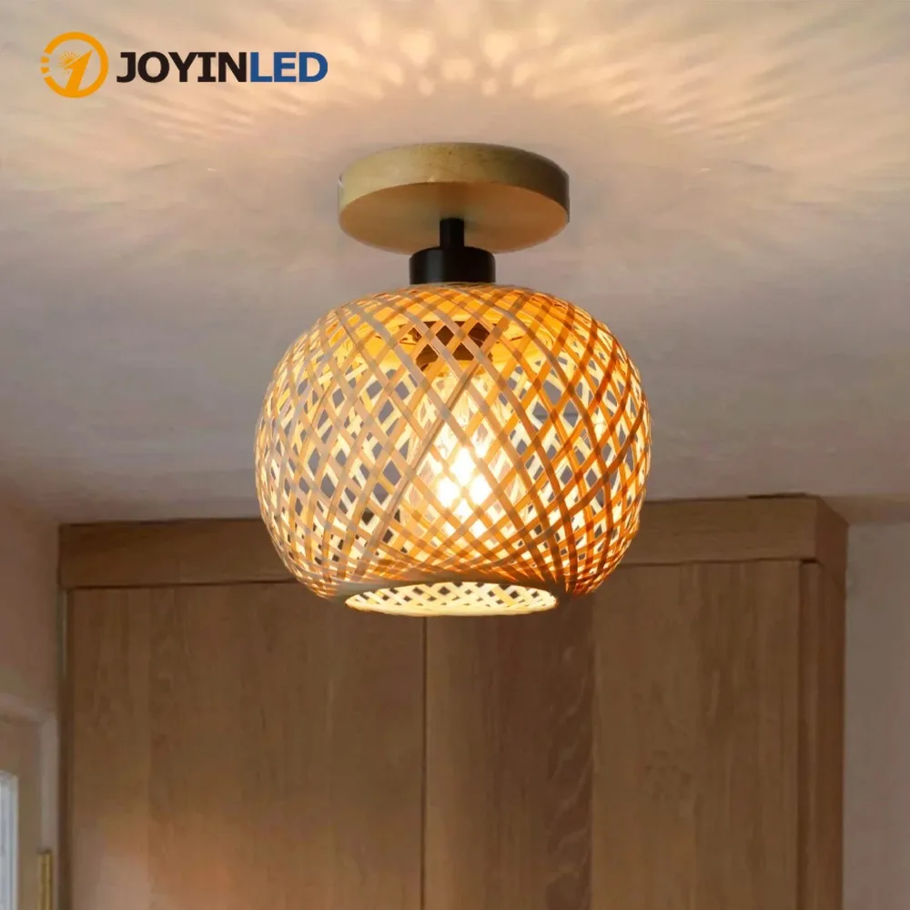 JOYINLED Bamboo Ceiling Lights 2PCS 20CM Rattan Led Lighting Fixture for Home Room Decoration Bedroom Restaurant Study E27
JOYINLED Bamboo Ceiling Lights 2PCS 20CM Rattan Led Lighting Fixture for Home Room Decoration Bedroom Restaurant Study E27