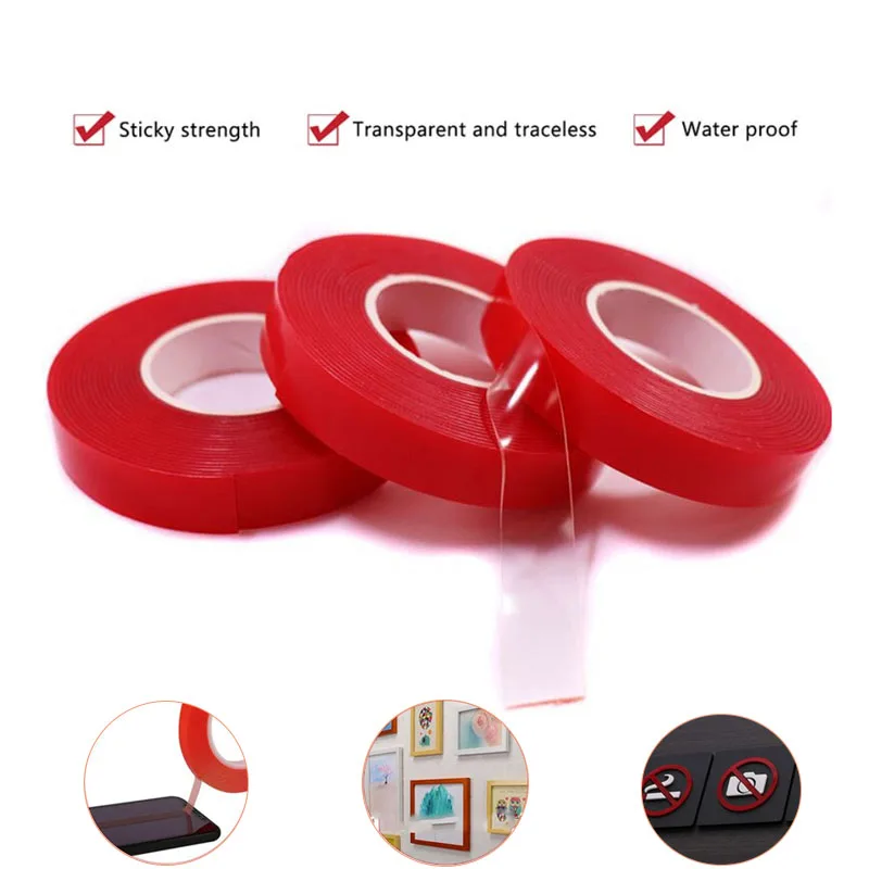 3-10M/Roll Double-sided Strong Transparent Acrylic Foam Adhesive Tapedouble Sided Adhesive Tape Waterproof Thk 1mm Width10-50mm
3-10M/Roll Double-sided Strong Transparent Acrylic Foam Adhesive Tapedouble Sided Adhesive Tape Waterproof Thk 1mm Width10-50mm