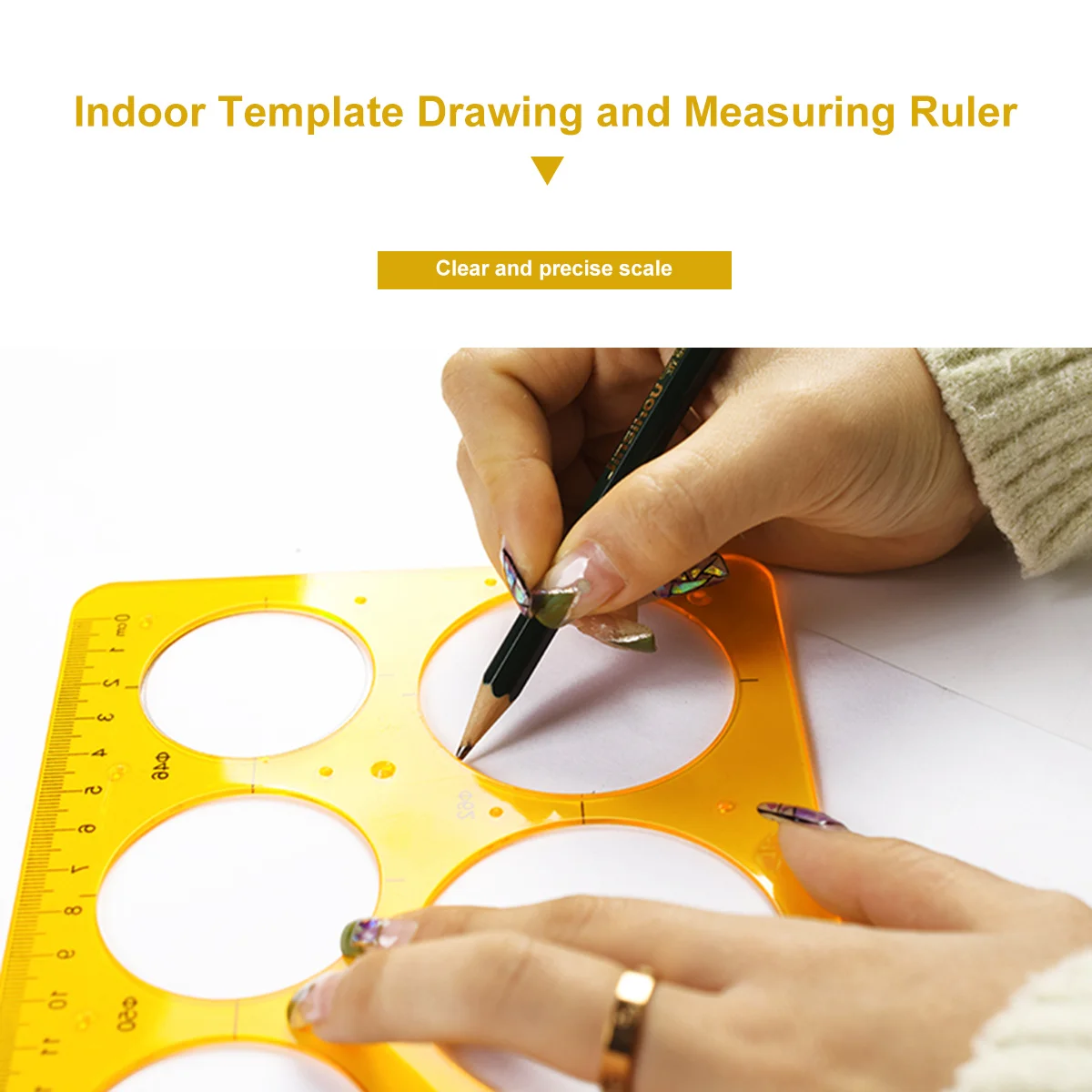 Drawing Template Plastic Draft Ruler Geometric Measuring Tool Architecture Drawing Rulers Kit School Office