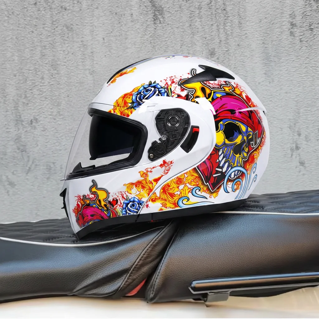 MRC DOT ABS Modular Motorcycle Helmet Flip Up Double Visor Full Face Motorbike Casco with Inner Sun Shield for Men Women
MRC DOT ABS Modular Motorcycle Helmet Flip Up Double Visor Full Face Motorbike Casco with Inner Sun Shield for Men Women
